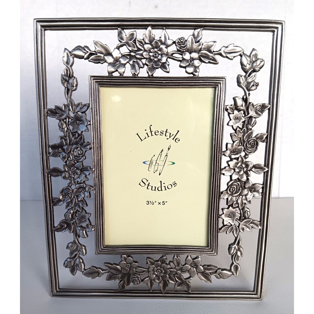 Metal Picture Frame Flowers Lifestyle Studios  3 1/2 By 5"